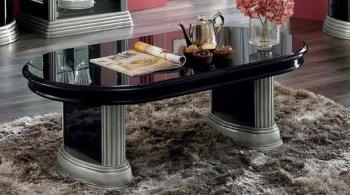 Two Toned Black & Silver Classic Coffee Table