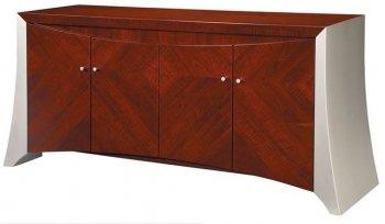 Two Tone High Gloss Finish Stylish Contemporary Buffet