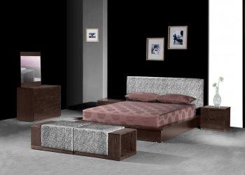 Modern Chocolate Brown Bedroom w/Storage Platform Bed