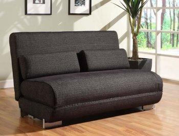 Living Room Furniture. Black or Charcoal Fabric Sofa Bed with Three