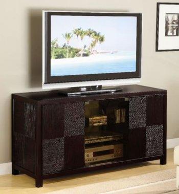 Deep Cappuccino Finish Contemporary Elegant TV Stand