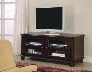 Cappuccino Finish Contemporary Tv Stand W/Storage