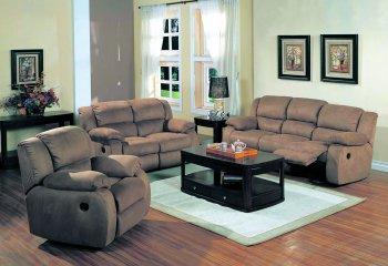 Saddle Microfiber Stylish Living Room w/Recliner Seats