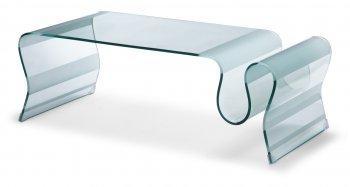 Curved Tempered Glass Modern Artistic Coffee Table